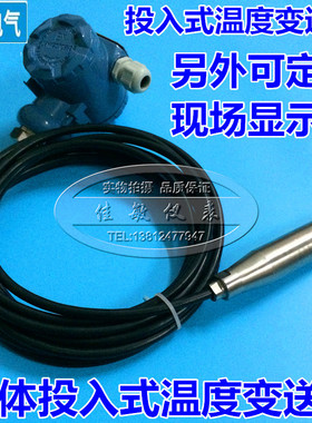 防爆现场显示投入式温度变送器 420MA 010V 05V 温度传感器