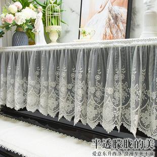 刺繡蕾絲鋼琴罩凳罩 鋼琴防塵罩半罩高檔電子鋼琴蓋布全罩巾法式