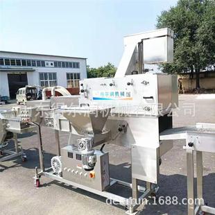 全自动脱脂豆腐上粉机 休闲食品上浆裹粉设备 臭豆腐上浆油炸机