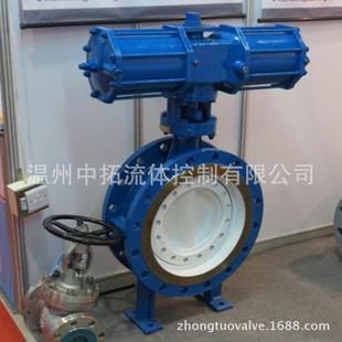 D643H-10C防爆切断型气动法兰蝶阀DN450气动开关蝶阀DN400 700MM