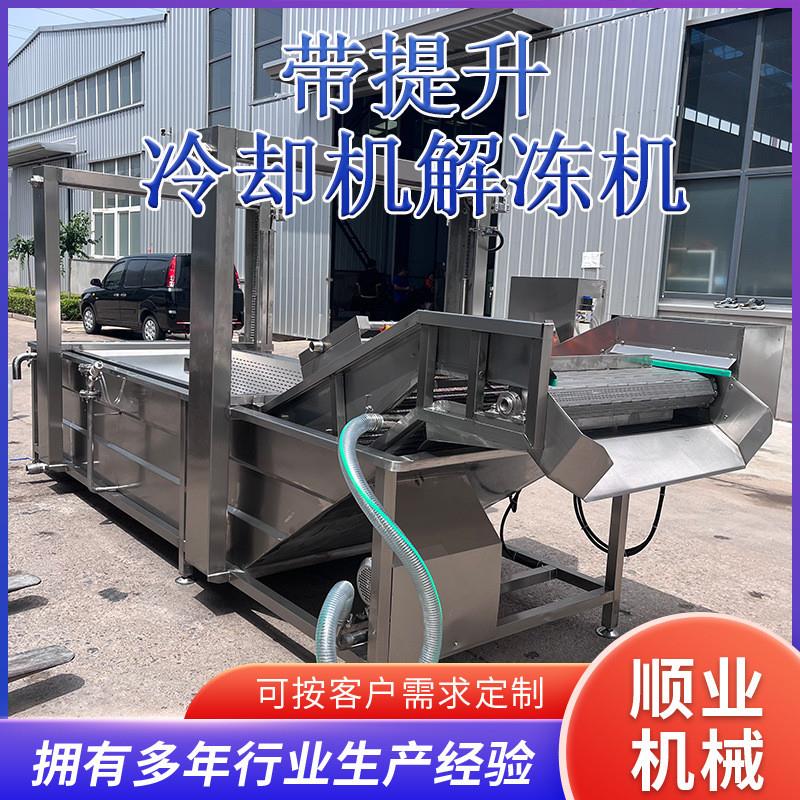 鲅鱼气泡龙门提升解冻设备 驴肉解冻机  全自动冻盘解冻流水线