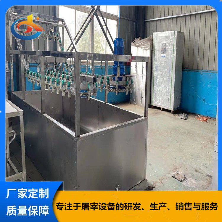 连续式猪头烫毛锅 吊挂式猪头烫池 厂家供应双排挂钩猪头烫毛机