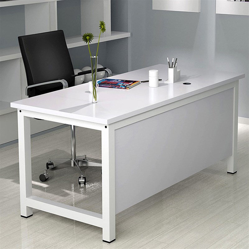 职员钢木办公桌简易会议桌椅组合家用电脑桌学生写字台学习书桌