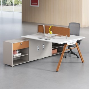 职员桌卡座位电脑办公桌简约现代四人位工位屏风财务办公桌椅组合