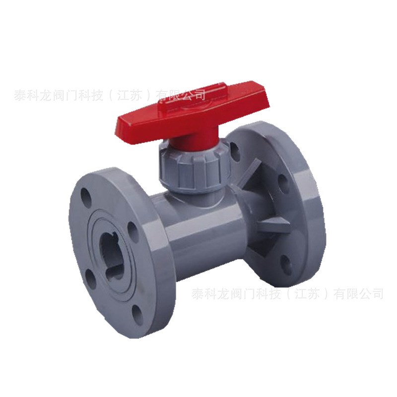 Q41F-10UUPVC法兰球阀耐酸碱防腐胶料球阀全塑一体式塑料法兰球阀