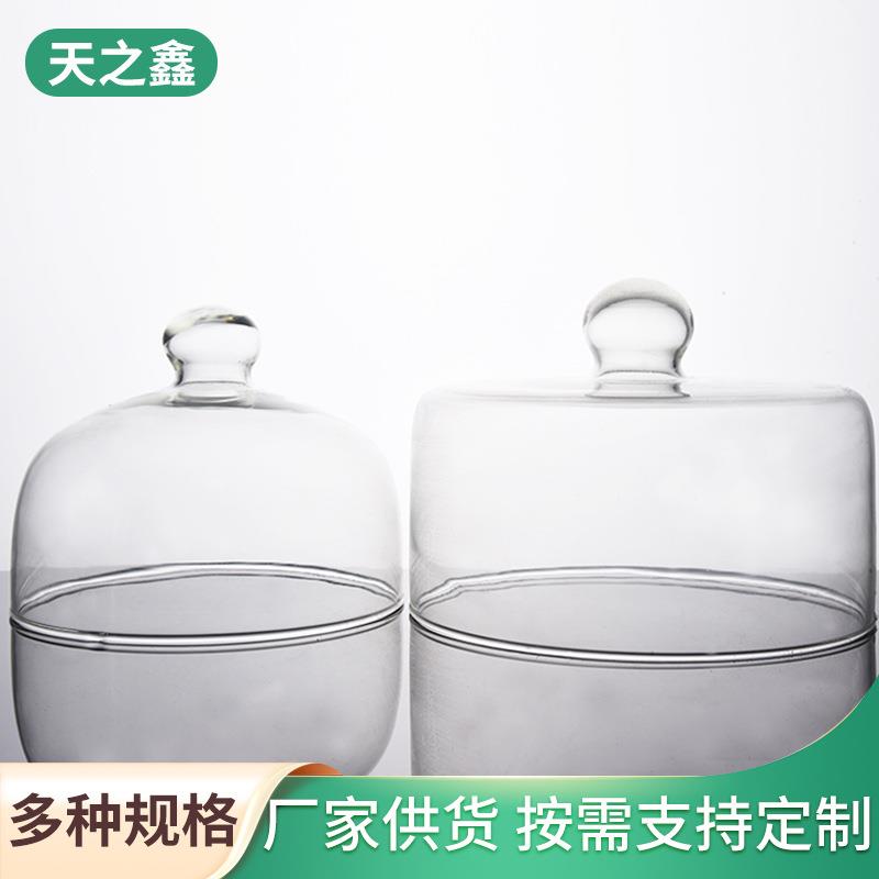 蛋糕玻璃罩 保鲜盖子 圆形防尘盖家用水果甜品西点透明罩子试吃盘