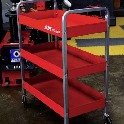 JTC三层加厚零件车汽修工具车移动工具车三层多功能维修工具车
