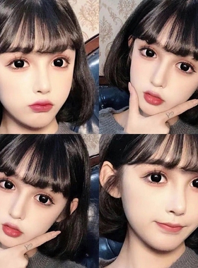 艾洛妃美瞳大美目黑年抛14.5mm大直径黑色自然纯欲隐形眼镜旗舰店