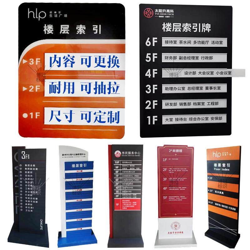 停车场立式导向牌指示牌楼层索引导向牌