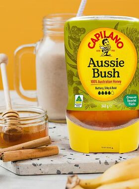 康蜜乐capilano澳大利亚原装进口天然蜜纯正挤压式灌木林蜂蜜340g