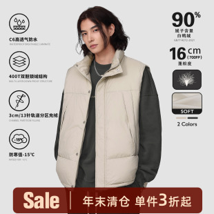 冬季 美式 90绒加厚背心外套外穿羽绒马甲男 福利清仓