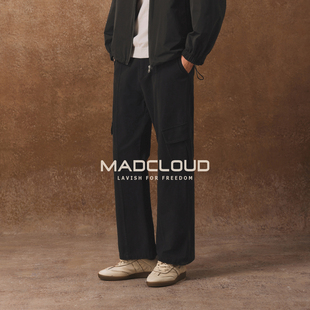 MAD官方 | 美式cargo水洗做旧休闲裤男工装裤微喇大口袋经典款
