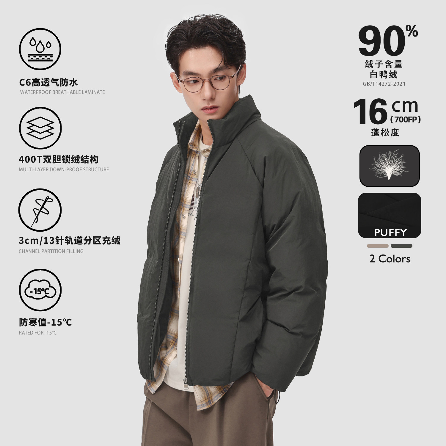 MAD官方 | 90绒设计师款解构面包服冬季保暖外套短款加厚羽绒服男,男装,羽绒服,淘宝优惠券,粉丝福利购,淘宝优惠卷