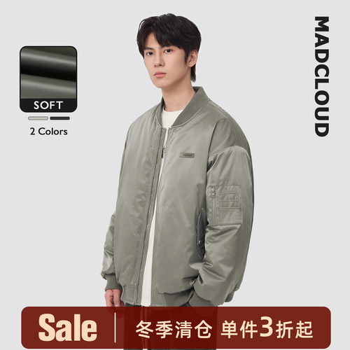 MAD冬季复古棒球服外套保暖棉服