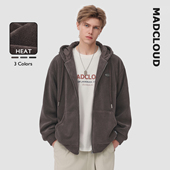重磅摇粒绒冬季 MAD官方 迈克罗德 加厚保暖潮牌夹克男连帽外套