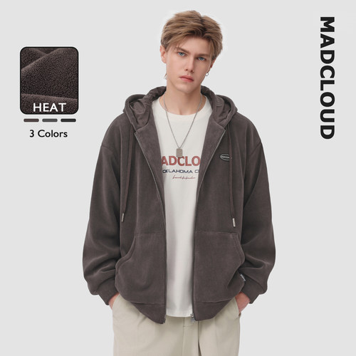 Madcloud重磅摇粒绒冬季连帽外套