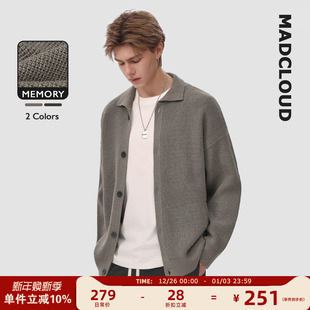 男 高密菠萝针外穿线衣春秋毛衣外套针织开衫 MAD官方 迈克罗德