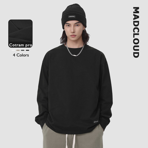 Madcloud重磅纯棉打底衫长袖T恤