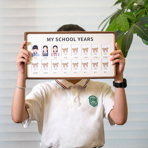 儿童成长记录相框实木周岁记录