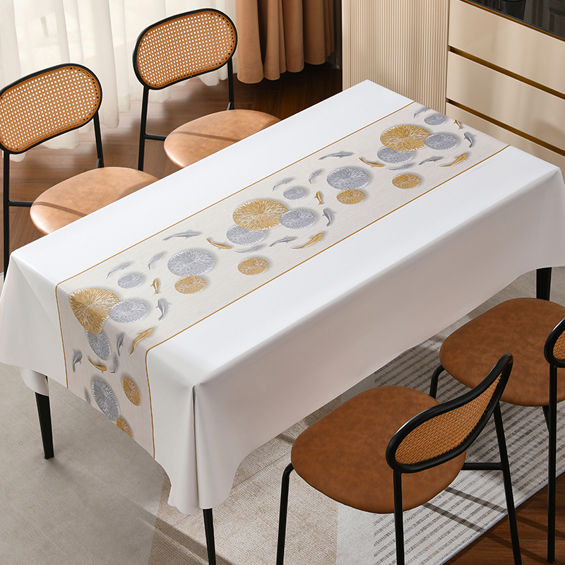 长方形桌布免洗防水防油防烫餐桌pvcF茶几布塑料桌布布艺2023新款