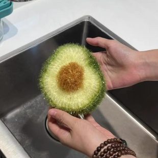 不不钢丝球伤锅家用洗碗巾厨房专用掉高丝牛油果神器颜值清洁球