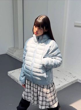 现货韩国cavish羽绒服女90灰鸭绒排骨连帽保暖轻薄羽绒服外套25FW