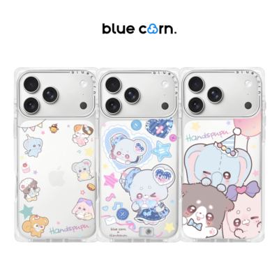 bluecorn 蓝色苞米联名Handspupu 适用于iPhone 17/16/15PRO/MAX magsafe磁吸防摔手机壳卡通全包保护套