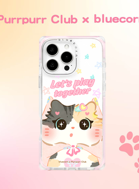 bluecorn蓝色苞米联名PurrpurrCLUB 三花猫田园猫适用于iPhone 17PROMAX magsafe磁吸16pro15卡通防摔手机壳