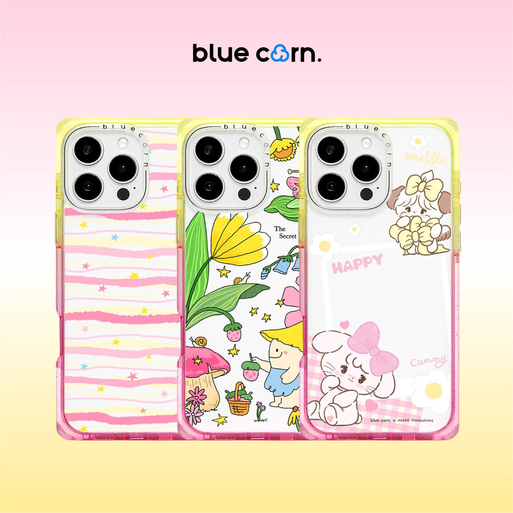 【bluecorn】蓝色苞米奶方Milkangle桃子汽水2方形直角边手机壳适用于iPhone 17 16 PRO MA