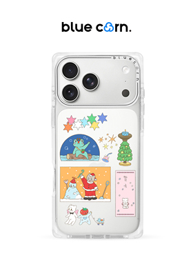 bluecorn蓝色苞米联名艺术家quevy圣诞祝贺适用于iPhone 17PROMAX 16pro15 magsafe磁吸防摔全包手机壳保护套