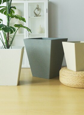特大号正方形塑料花盆室内庭院户外树脂盆栽盆大口径方形仿石花盆