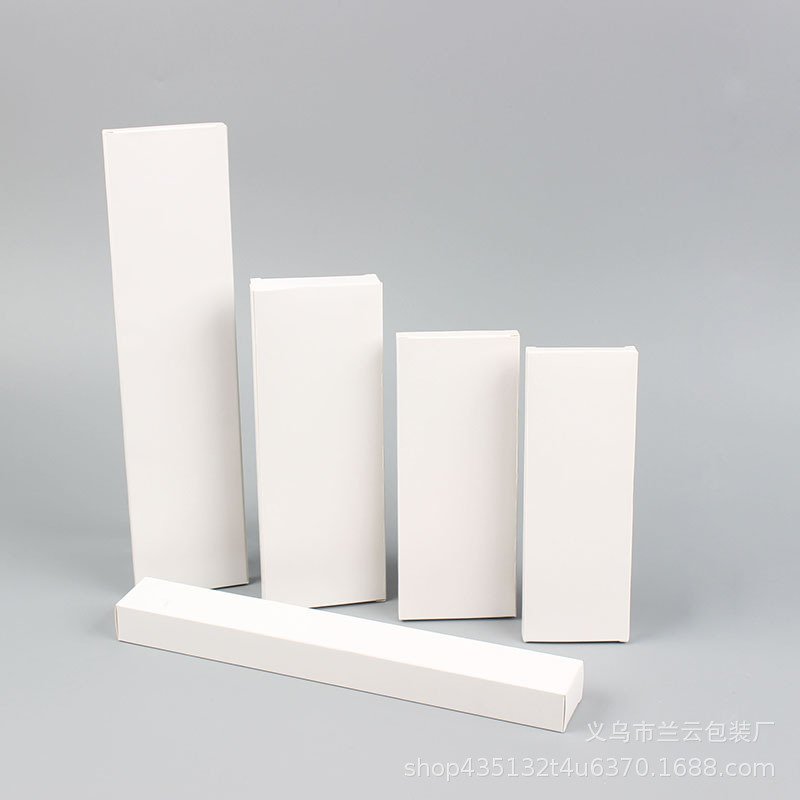 小白盒白卡纸盒加厚双插黑色包装盒定制牛皮纸盒子定做跨境热销图片