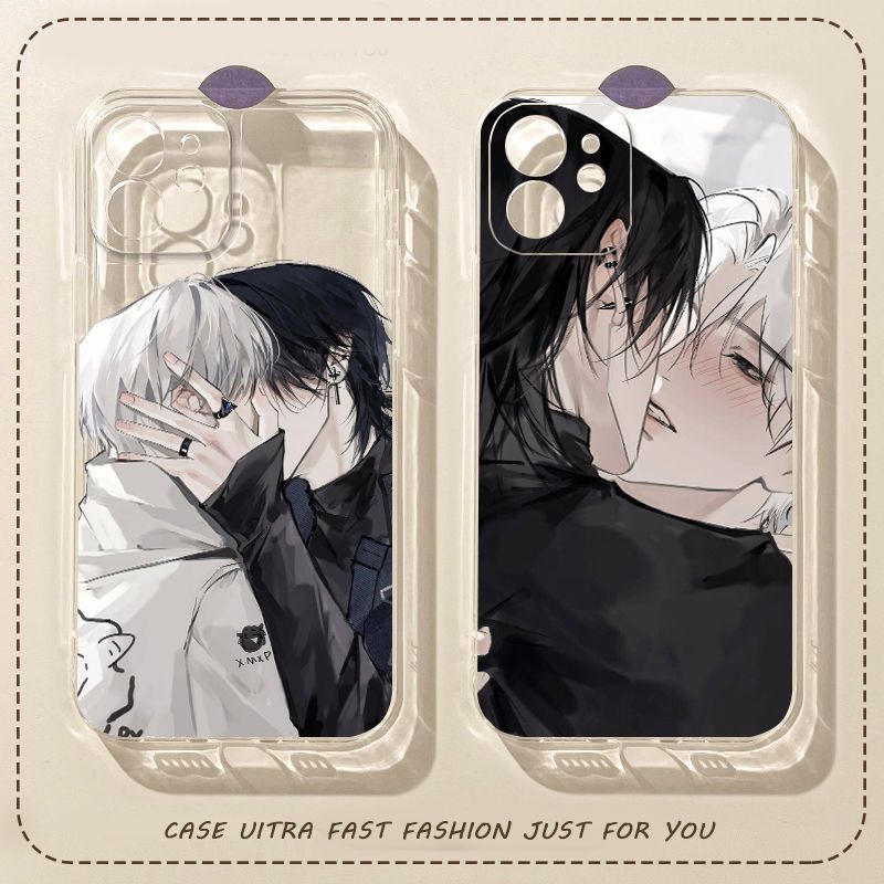 漫画CP男iphone手机壳苹果17promax动漫16好看14二次元13荣耀oppo小米vivo华为mate70红米15超火独特硅胶壳