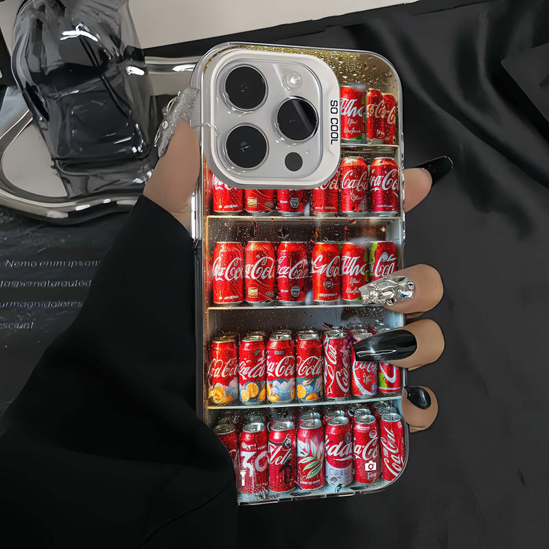 冰镇可乐iphone手机壳适用苹果17Promax保护套16plus防摔7plus创意小米15抽象恶搞华为VIVO小米15荣耀OPPO1加