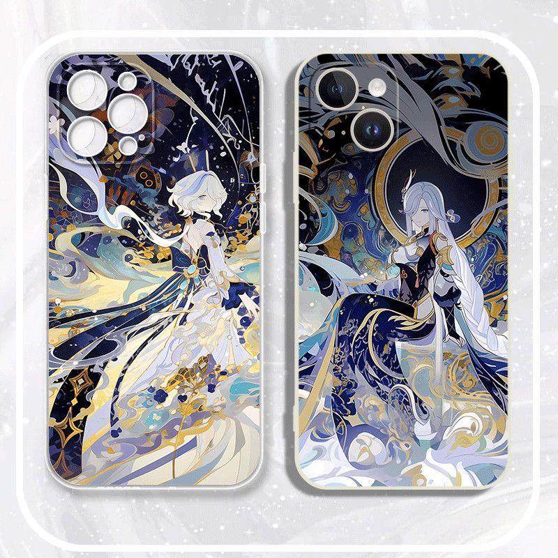 沂水弦歌申鹤芙宁娜手机壳适配于苹果16promax红米小米15荣耀vivoOPPOIQOO华为mate60卡通高级感原神手机壳