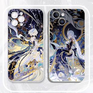 沂水弦歌申鹤芙宁娜手机壳适配于苹果16promax红米小米15荣耀vivoOPPOIQOO华为mate60卡通高级感原神手机壳