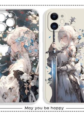 二次元FATE动漫saber吾王iphone手机壳苹果17promax小众16好看14荣耀oppo小米vivo华为1加15超火独特硅胶13壳