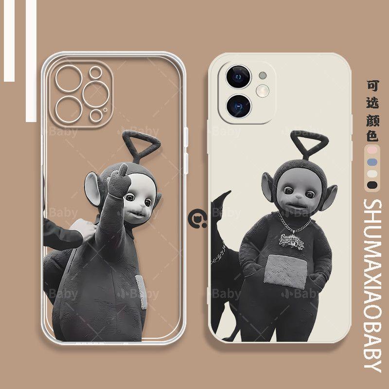 暗黑风悍匪天线宝宝iphone手机壳适用于苹果17Promax荣耀iQOO华为OPPO真我畅享90小米15红米tpu全包透明软壳图片