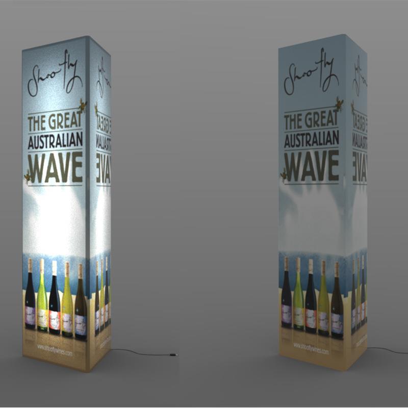 节能带灯立方体展示架 软膜广告牌灯箱量大优惠节能移动展示架