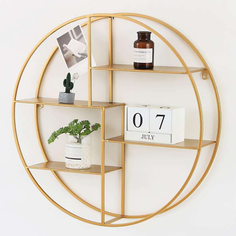 北欧网红墙上壁挂式美发店挂墙产品柜墙上置物架产品酒架挂墙