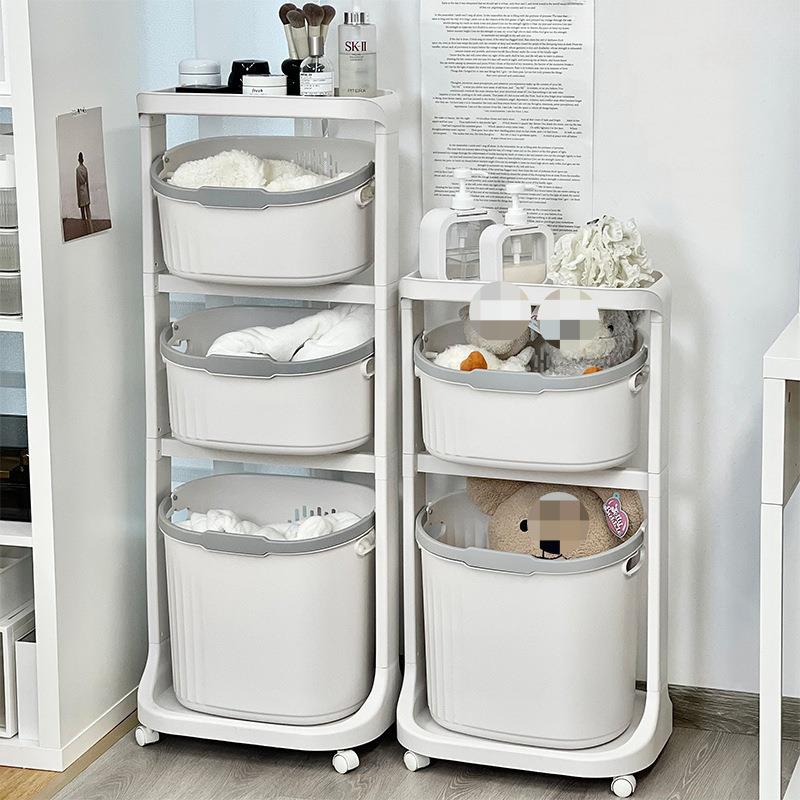 推车脏衣篮浴室置物架脏衣篓卫生间脏衣服洗手间收纳架衣架脏衣筐