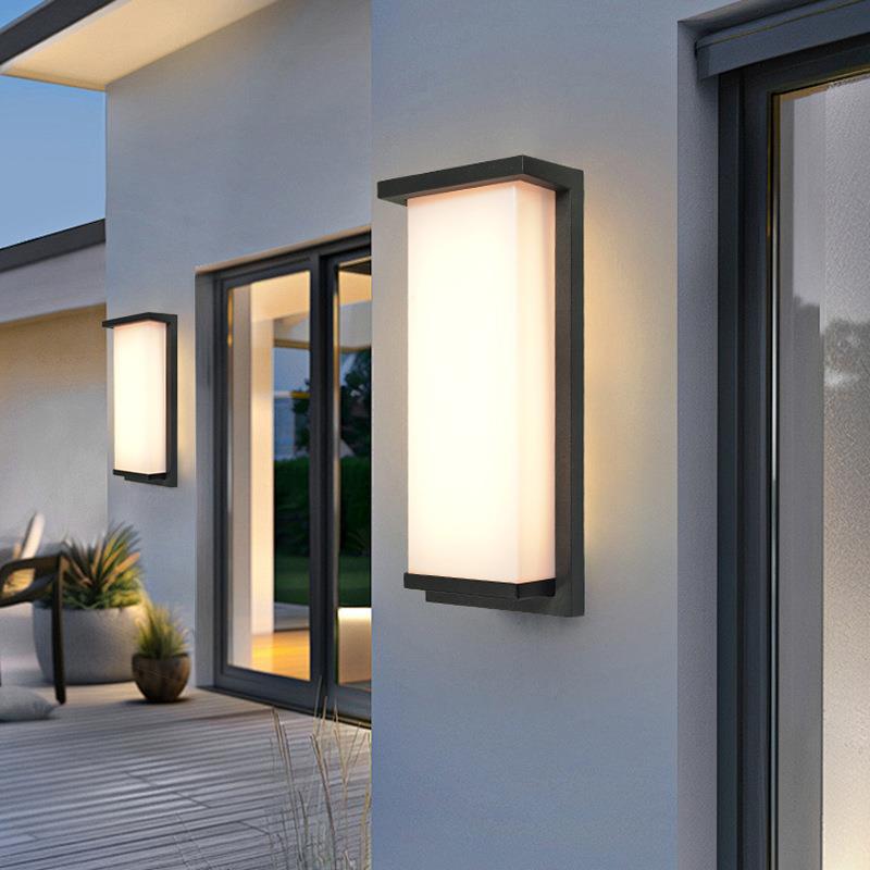 户外方形壁灯防水阳台露台过道楼梯灯超亮庭院门口室外墙壁灯