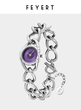 FEYERT手表女轻奢小众高级简约中性款男女款学生2024新款钢链手表
