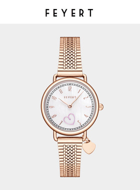 FEYERT时尚小圆表轻奢小众表盘新款简约女款手表送女友生日礼物