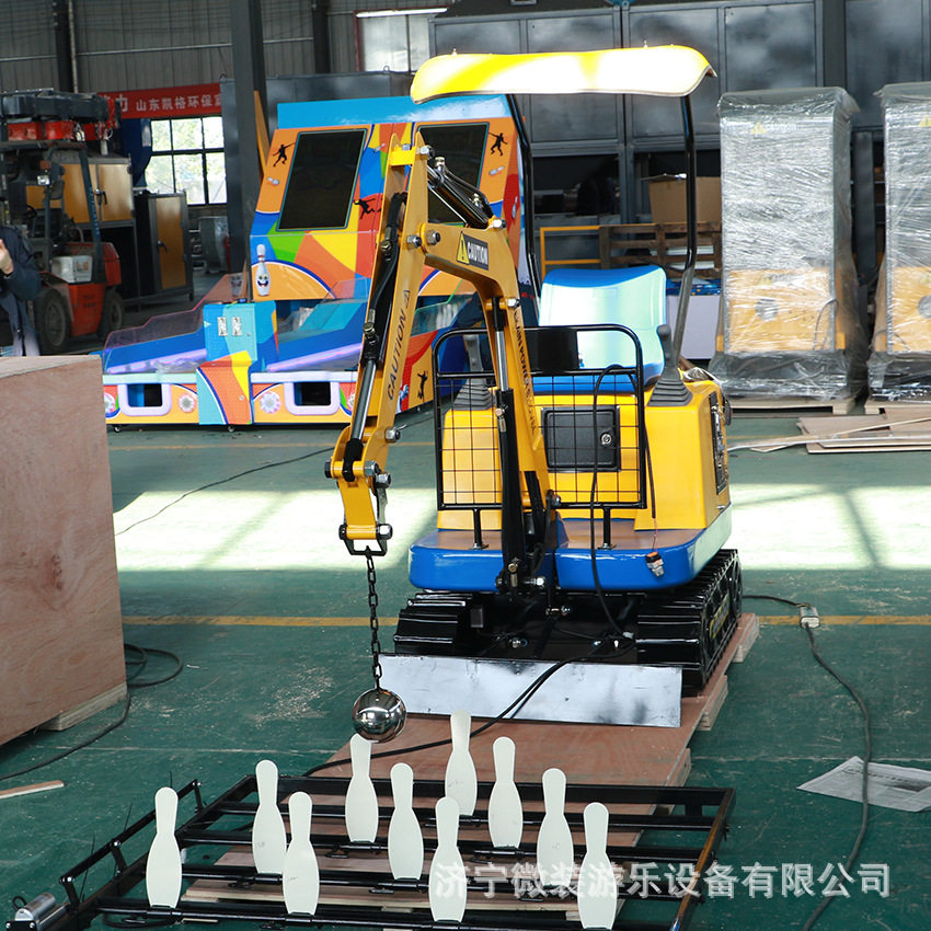 工程机械仿真设计 广场摆摊地摊游戏项目 儿童撞球机 新型地摊游