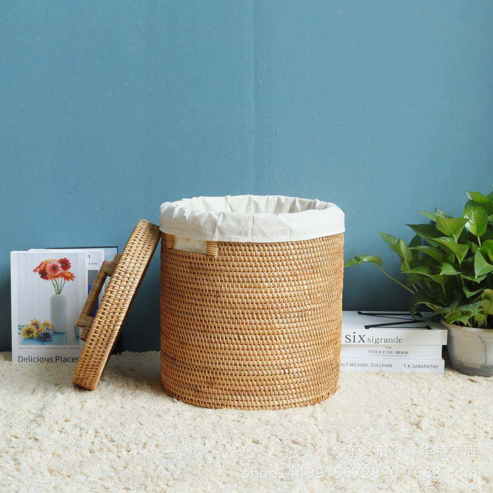 越南秋藤手工藤编家居藤编脏衣篮衣服玩具杂物收纳桶整理篓创意筐,金属材料及制品,金属加工件/五金加工件,淘宝优惠券,粉丝福利购,淘宝优惠卷