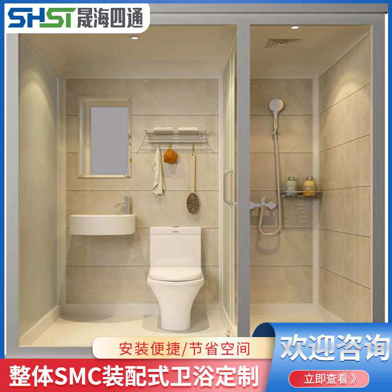 淋浴房整体淋浴房一体式洗澡房农村淋浴房隔断卫生间隔断干湿分离