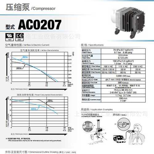 日东工器空气隔膜压缩真空液体泵AC0207 AC0410A  AC0610 AC0910