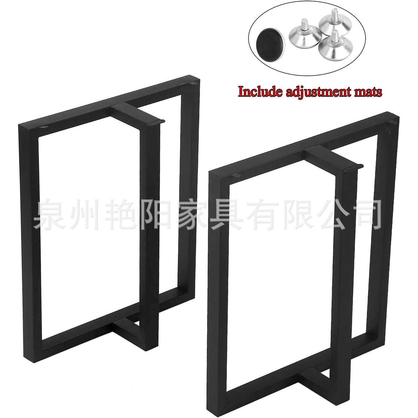 美式T型桌腿工业风桌脚现代五金办公桌脚铁艺DIY家具腿办公桌腿