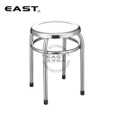 不锈钢圆櫈【EAST东方厨具】灰色吧台简约现代